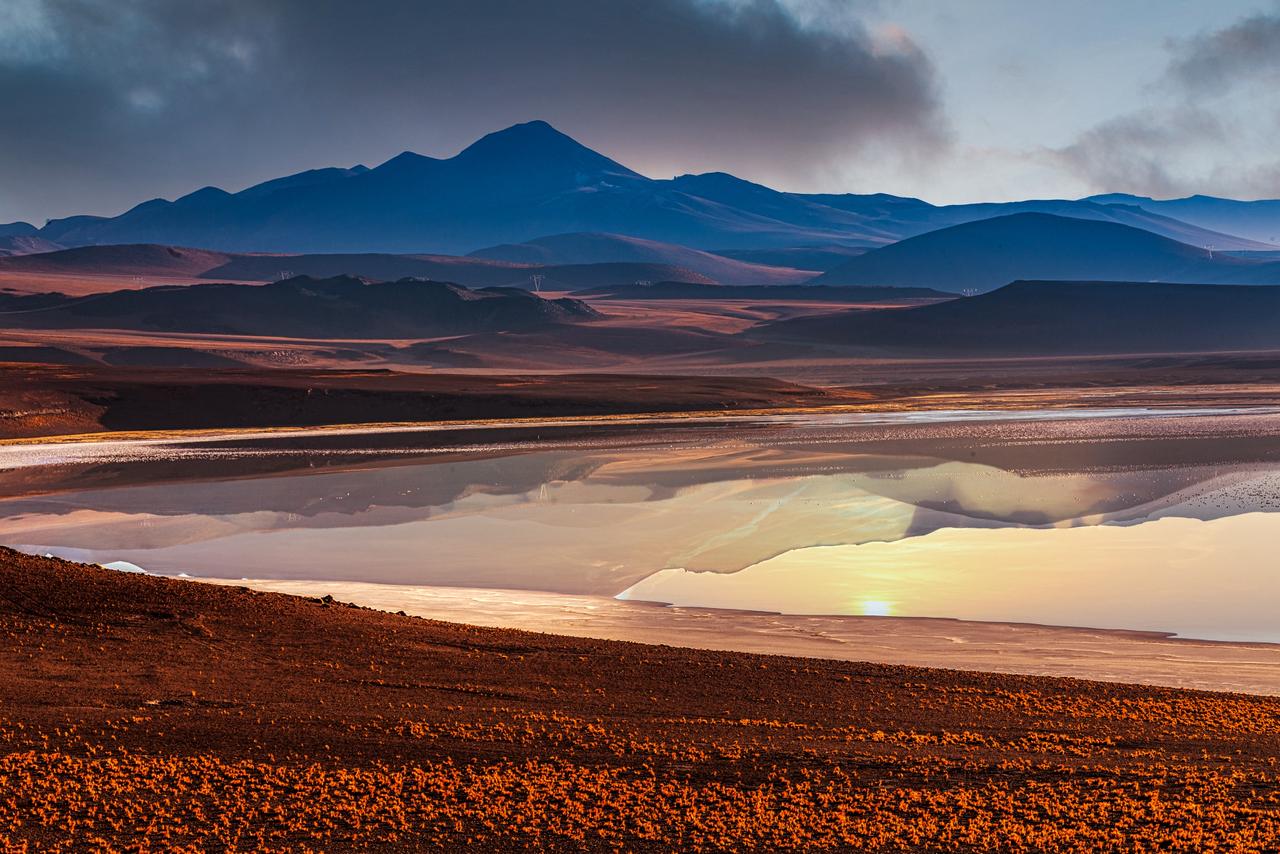 Pôr do sol na laguna